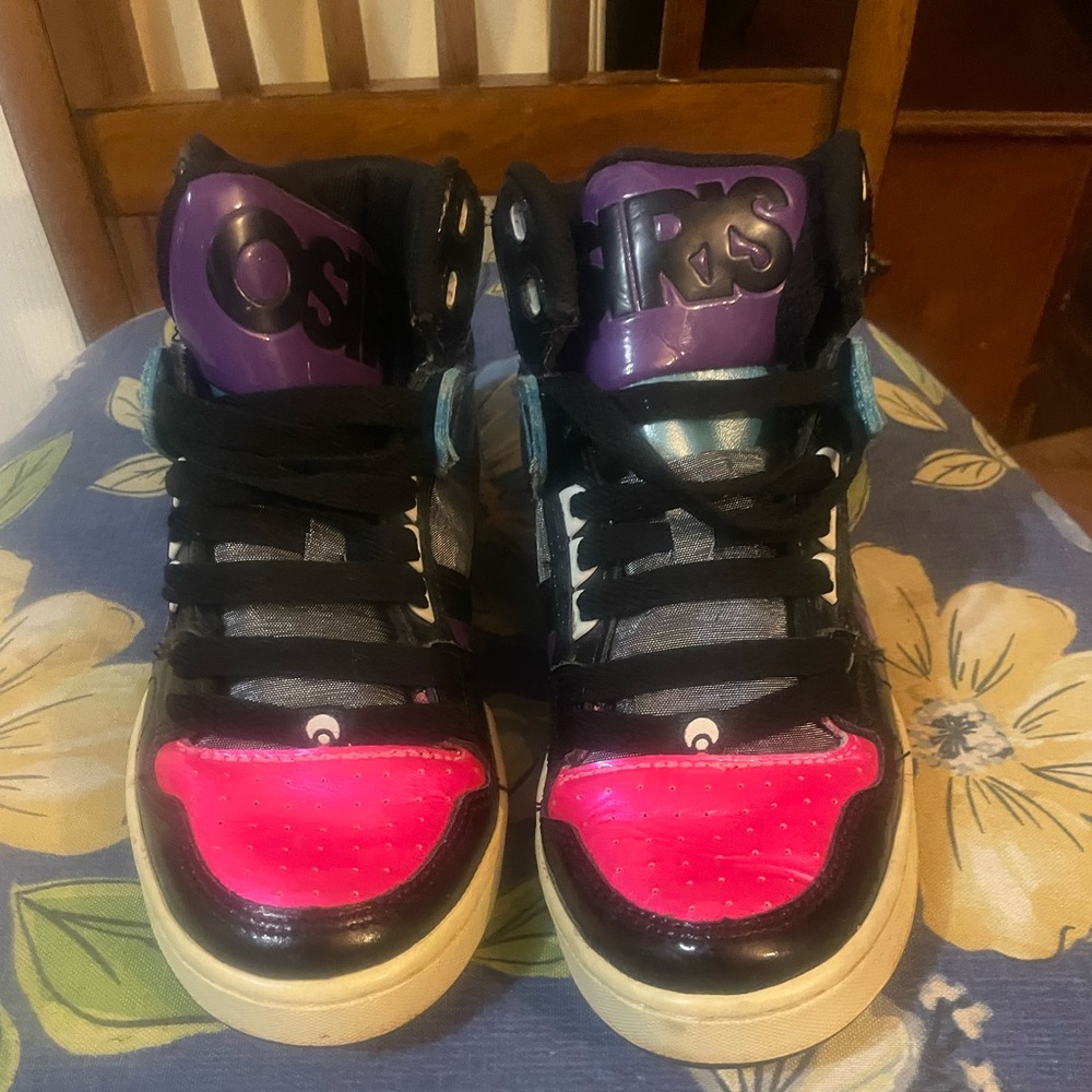 Osiris Kids Sneakers in Pink, Purple, and Black